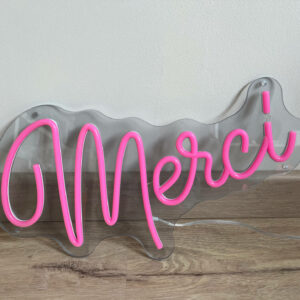 Enseigne lumineuse "Merci"