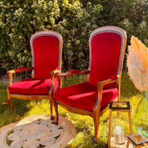 Fauteuil Voltaire rouge
