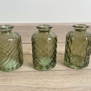 Lot de 3 vases verts