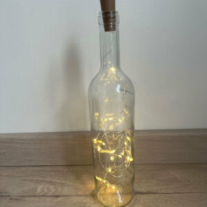 Bouteille en verre illuminée