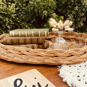 Plateau ovale en osier